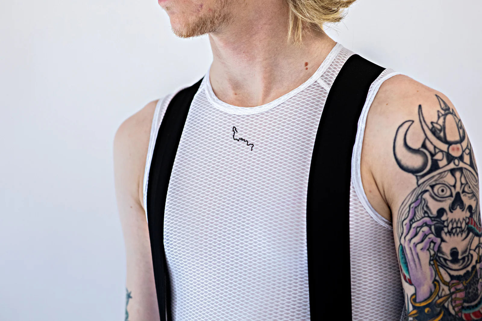 ALBION Men’s All Road Sleeveless Mesh Base Layer - White