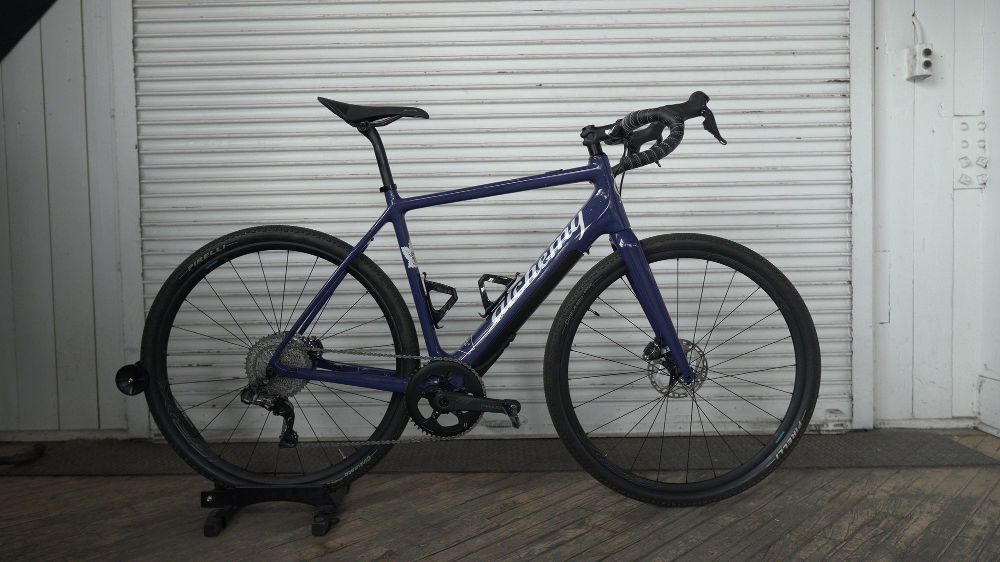 ALCHEMY E-Ronin Gravel Bike - Blue Maple Leaf
