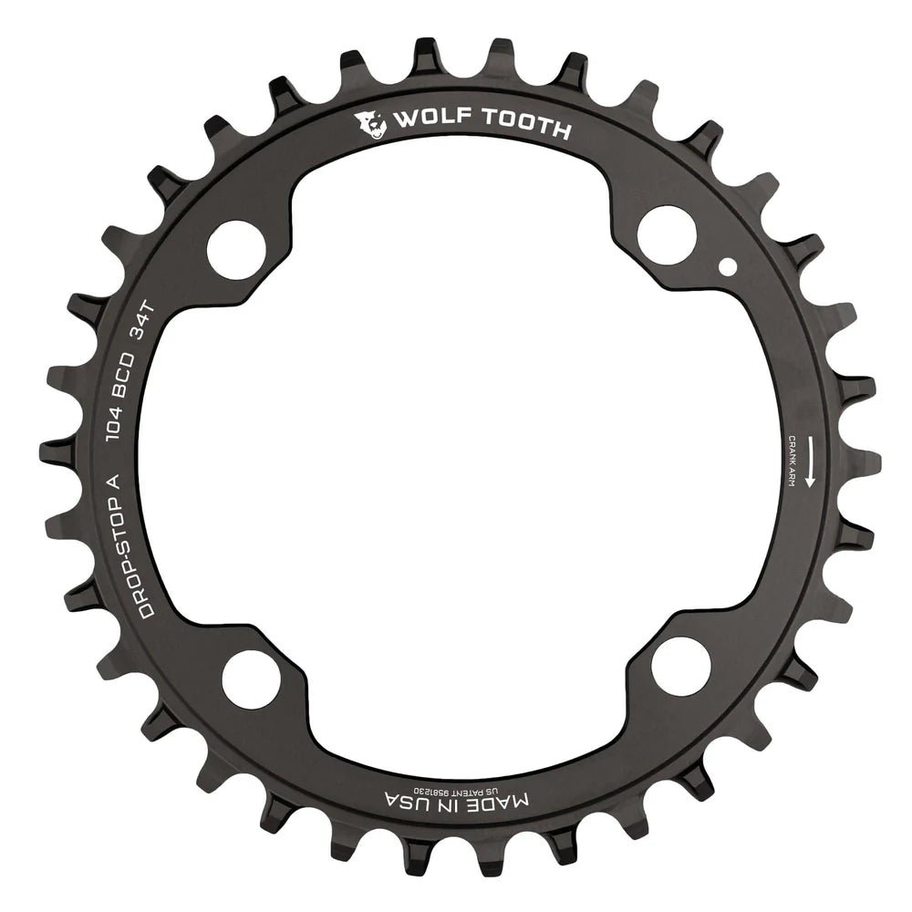 WOLF TOOTH 104 BCD Chainring Drop Stop ST - Black