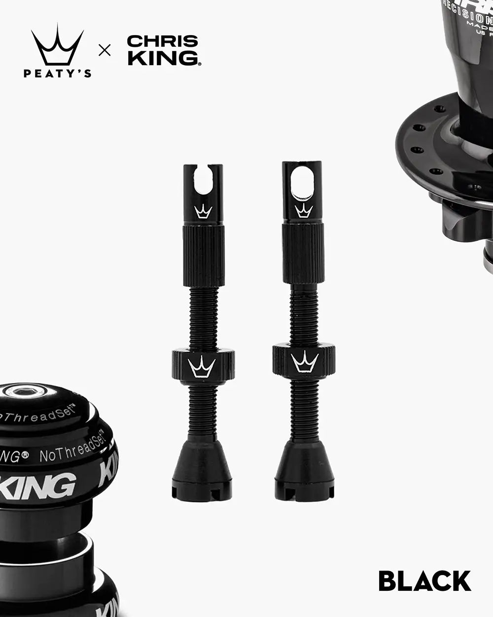 PEATY'S X CHRIS KING MK2 Tubeless Valves - Black