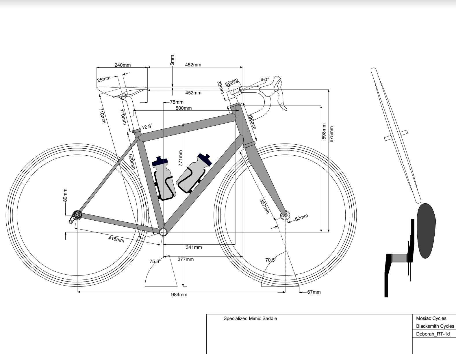 MOSAIC RT-1 Custom Road Disc Frameset