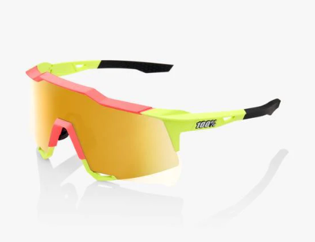 100% Speedcraft Sunglasses - Matte Washed Out Neon Yellow
